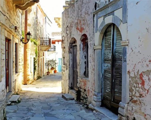 Naxos Island Old Street Paint By Numbers