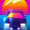 Neon Outrun Paint By Numbers