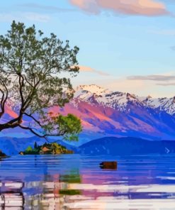 New Zealand Wanaka Lake View Paint By Numbers