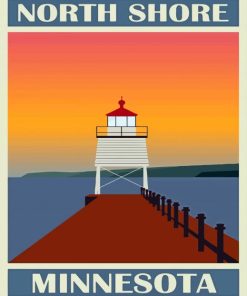 North Shore Minnesota Poster Paint By Numbers