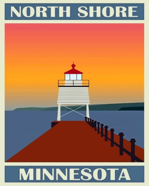 North Shore Minnesota Poster Paint By Numbers