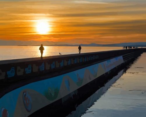 Ogden Point Breakwater Sunset Paint By Numbers