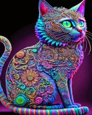 Ornamental Cat Paint By Numbers