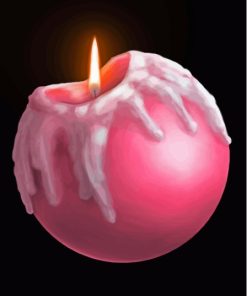 Pink Melting Candle Paint By Numbers