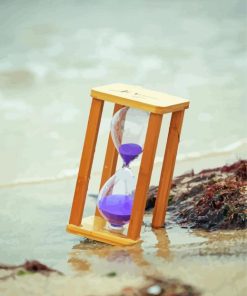 Purple Hourglass In Sand Paint By Numbers