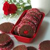 Red Rose With Dark Chocolate Valentines Cookies Paint By Numbers