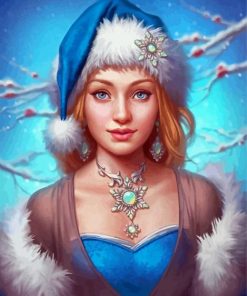 Russian Christmas Lady Paint By Numbers