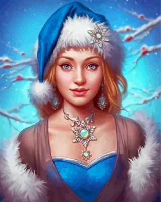 Russian Christmas Lady Paint By Numbers