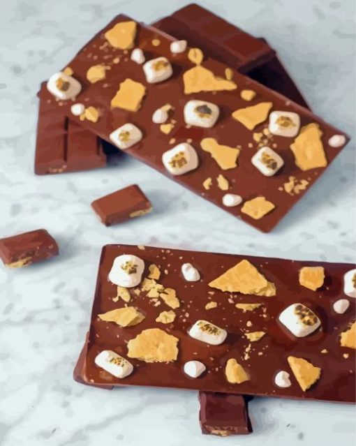 Smores Chocolate Bars Paint By Numbers