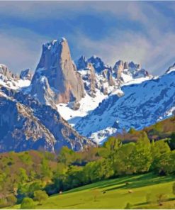 Snowy Picos De Europa Mountains Paint By Numbers