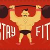 Stay Fit Weightlifting Illustration Paint By Numbers