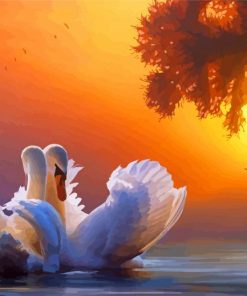 Swan Couple Paint By Numbers