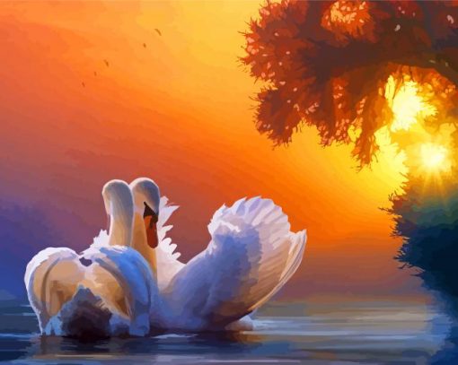 Swan Couple Paint By Numbers