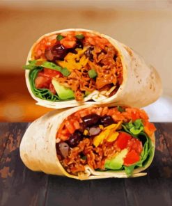 Tasty Burrito Paint By Numbers