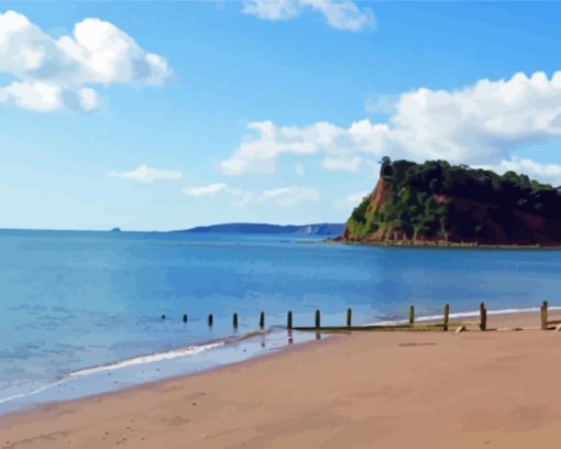 Teignmouth Beach Paint By Numbers