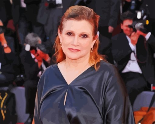 The Actress Carrie Fisher Paint By Numbers