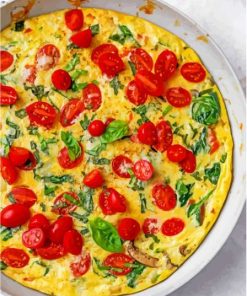 Vegetable Frittata Paint By Numbers