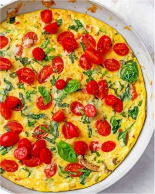 Vegetable Frittata Paint By Numbers