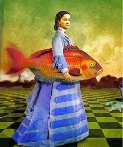 Vintage Fish Woman Paint By Numbers