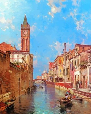 Vintage Venice Landscape House Paint By Numbers