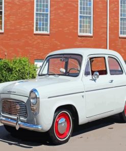 White Car Ford Anglia Paint By Numbers