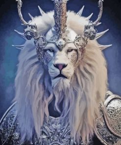 White Lion King Paint By Numbers