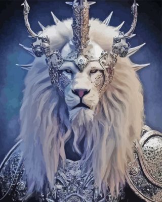 White Lion King Paint By Numbers