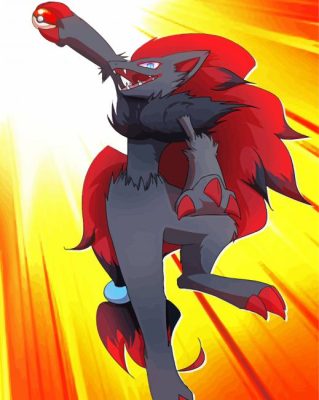 Zoroark Pokemon Character Paint By Numbers