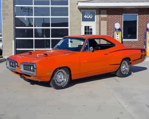 1970 Super Bee Hemi Orange Car Paint By Numbers