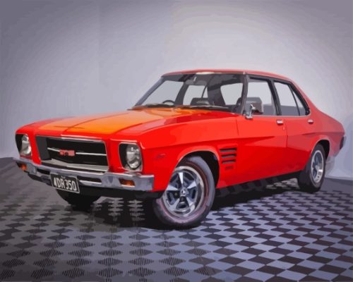 1973 Holden Monaro Red Vintage Car Paint By Numbers