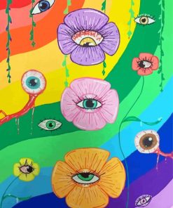 Aesthetic Flowers Eyes Paint By Numbers