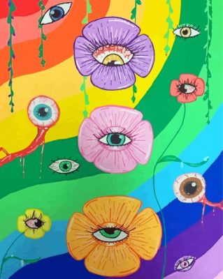 Aesthetic Flowers Eyes Paint By Numbers