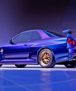 Aesthetic Nissan R34 Car Paint By Numbers