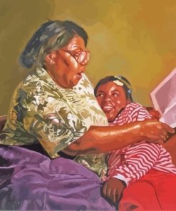 African Grandma And Granddaughter Paint By Numbers