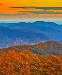 Appalachian Mountains In Autumn Paint By Numbers