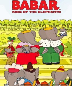 Babar King Of The Elephants Cartoon Serie Paint By Numbers