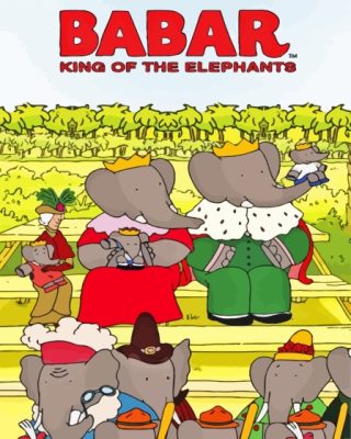 Babar King Of The Elephants Cartoon Serie Paint By Numbers