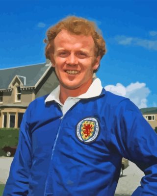 Billy Bremner With Blue T-shir For Painting By Numbers