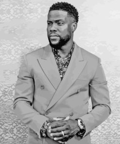 Black And White Kevin Hart Paint By Numbers