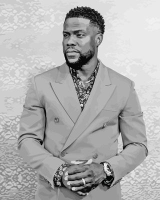 Black And White Kevin Hart Paint By Numbers