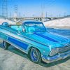 Blue Lowrider Car Paint By Numbers