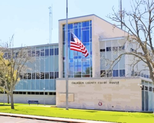 Calhoun Texas County Courthouse Paint By Numbers