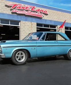 Classic Blue Plymouth Belvedere Paint By Numbers