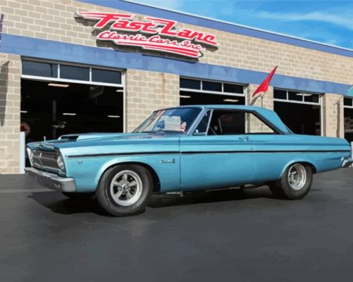 Classic Blue Plymouth Belvedere Paint By Numbers