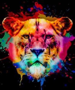 Colorful Lioness Paint By Numbers