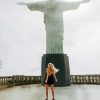 Girl In Front Of Christ The Redeemer Statue Paint By Numbers