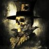 Gothic Skeleton With Wizard Hat Paint By Numbers