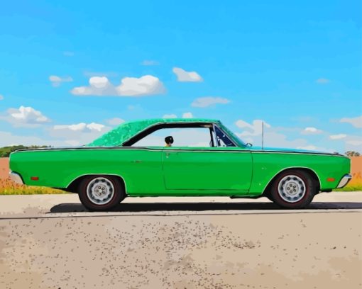 Green 69 Dodge Dart Paint By Numbers