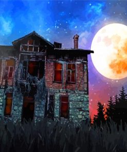 Halloween Haunted House Paint By Numbers