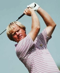 Jack Nicklaus With Golf Stick For Painting By Numbers